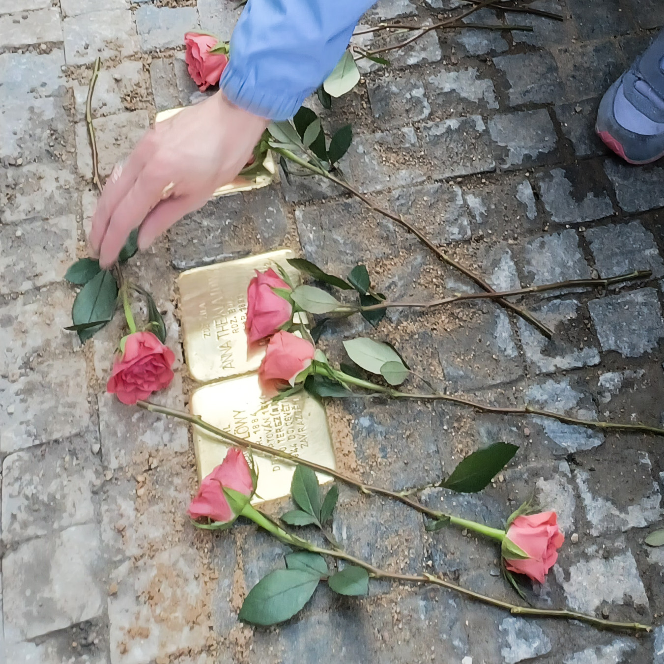 Pokládání Stolpersteine